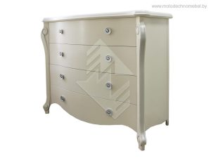 Комод Луиза ММ-227-04 - Белая эмаль с патиной Комод Луиза ММ-227-04 - Белая эмаль с патиной