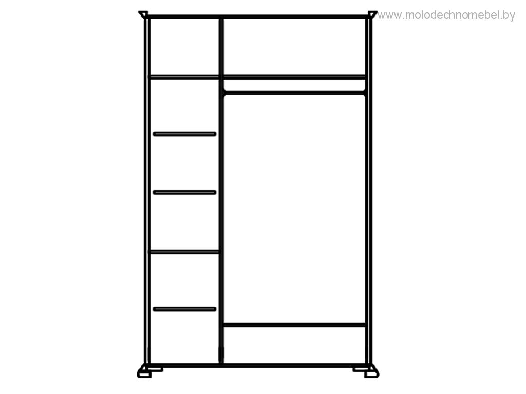 Шкаф для одежды Лика ММ-137-01/03 Шкаф для одежды Лика ММ-137-01/03
