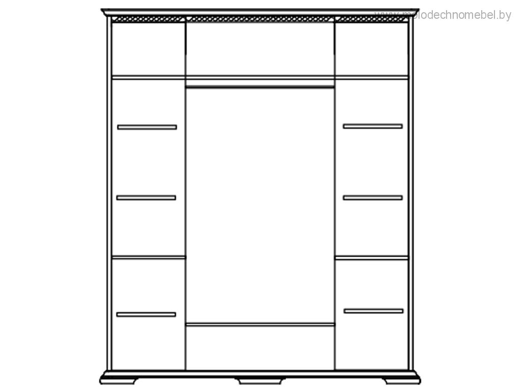Шкаф для одежды Лика ММ-137-01/04Б Шкаф для одежды Лика ММ-137-01/04Б