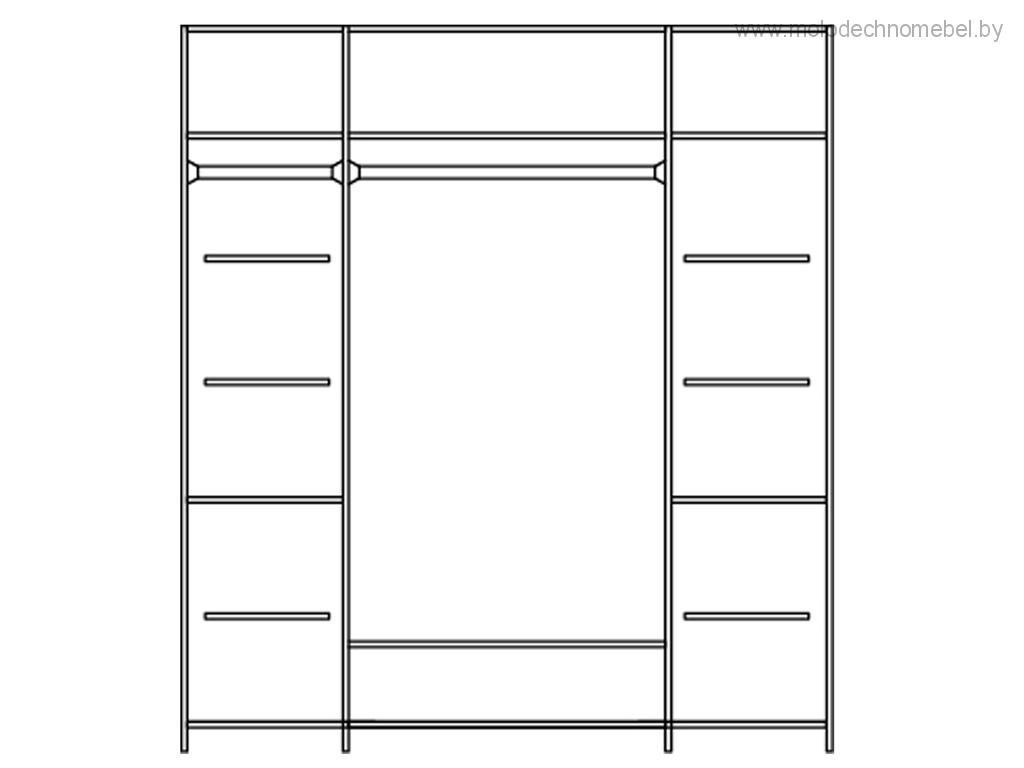 Шкаф для одежды Нинель ММ-167-01/04 Шкаф для одежды Нинель ММ-167-01/04
