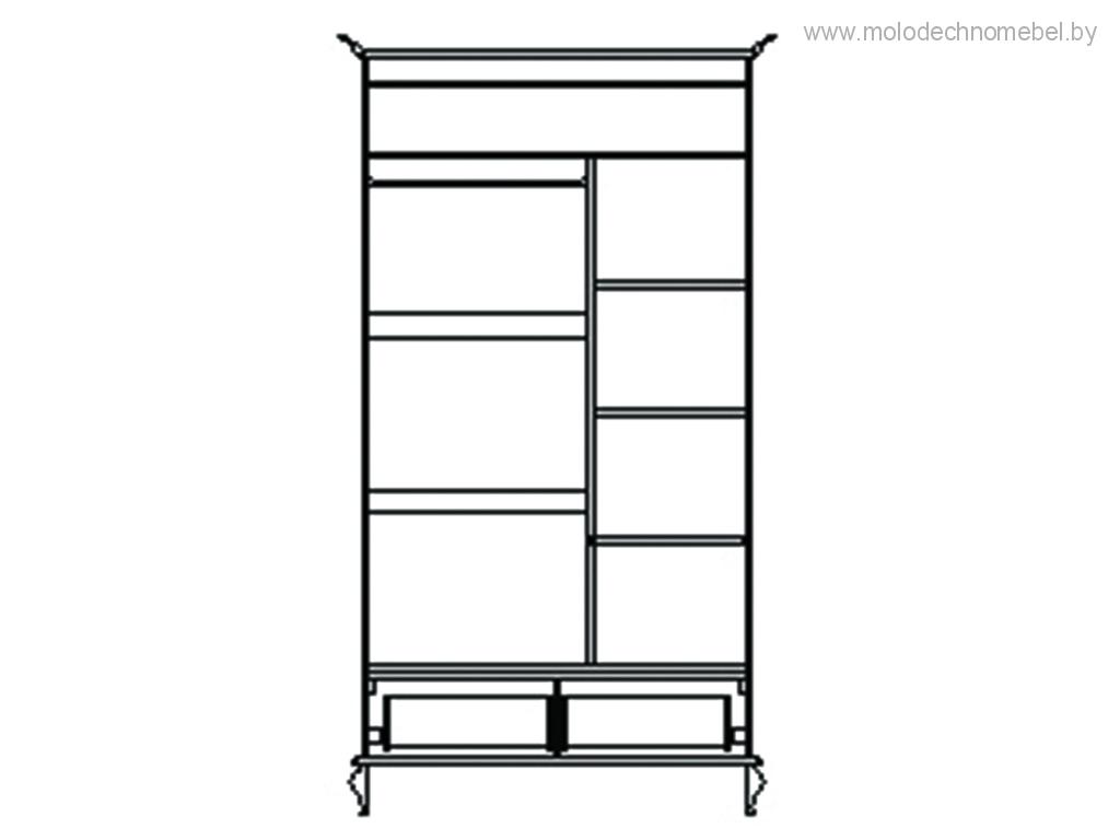 Шкаф для одежды Оскар ММ-216-01/02 Шкаф для одежды Оскар ММ-216-01/02