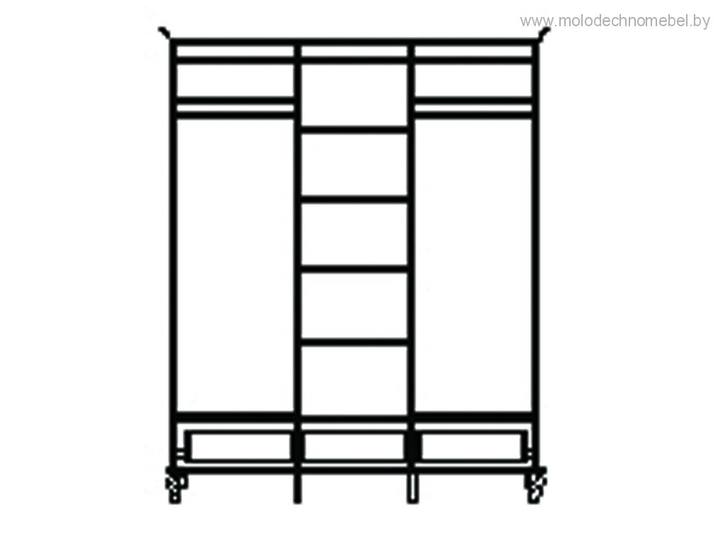 Шкаф для одежды Оскар ММ-216-01/03 Шкаф для одежды Оскар ММ-216-01/03