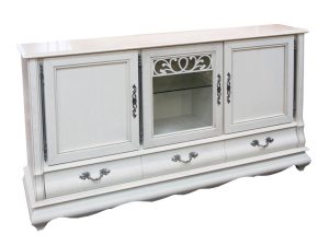 Тумба Оскар ММ-210-06/01 - Белая эмаль с патиной