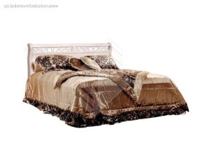 Кровать Оскар ММ-216-02/14Б2 - Белая эмаль с патиной