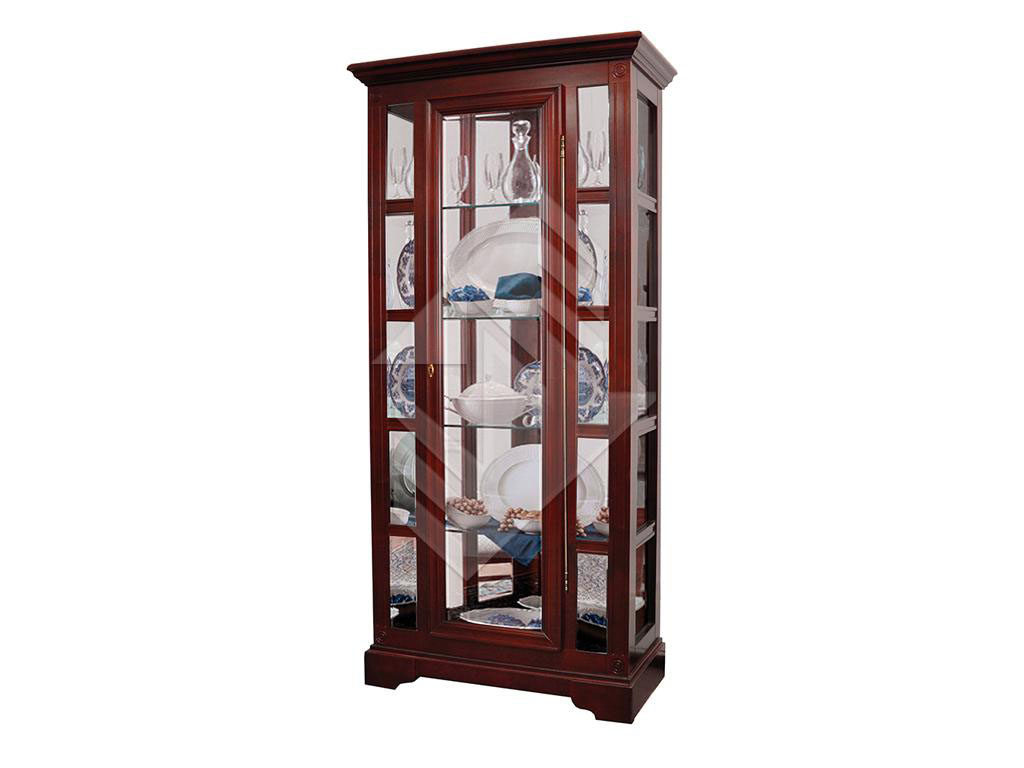 Шкаф с витриной Полонез ММ-174-01/01 - Черешня Шкаф с витриной Полонез ММ-174-01/01 - Черешня