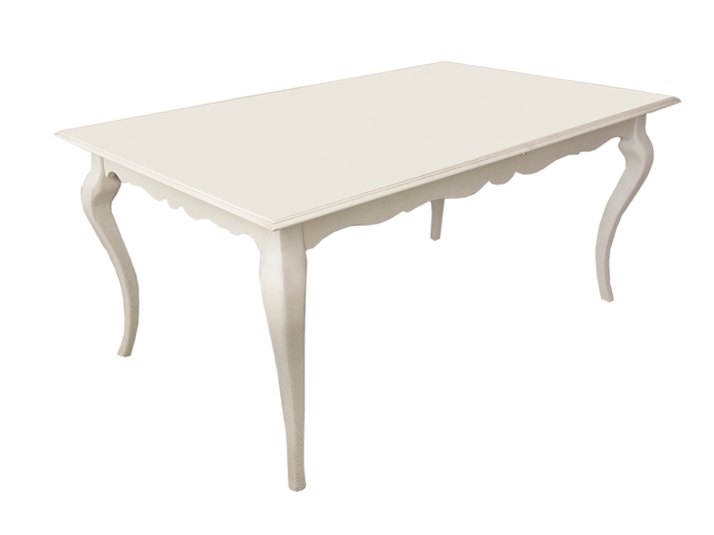 Стол обеденный Оскар ММ-210-40 - Белая эмаль с патиной Стол обеденный Оскар ММ-210-40 - Белая эмаль с патиной