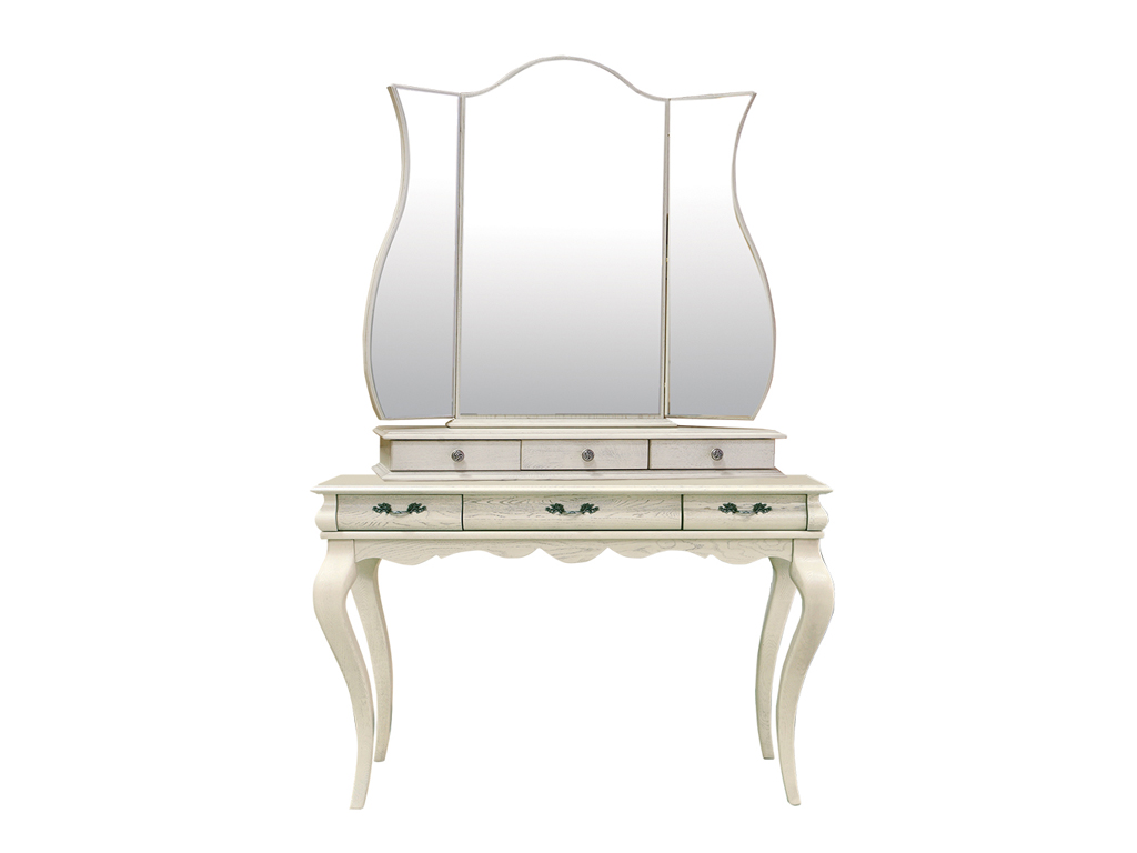 Стол туалетный Оскар ММ-216-06 - Белая эмаль с патиной Стол туалетный Оскар ММ-216-06 - Белая эмаль с патиной