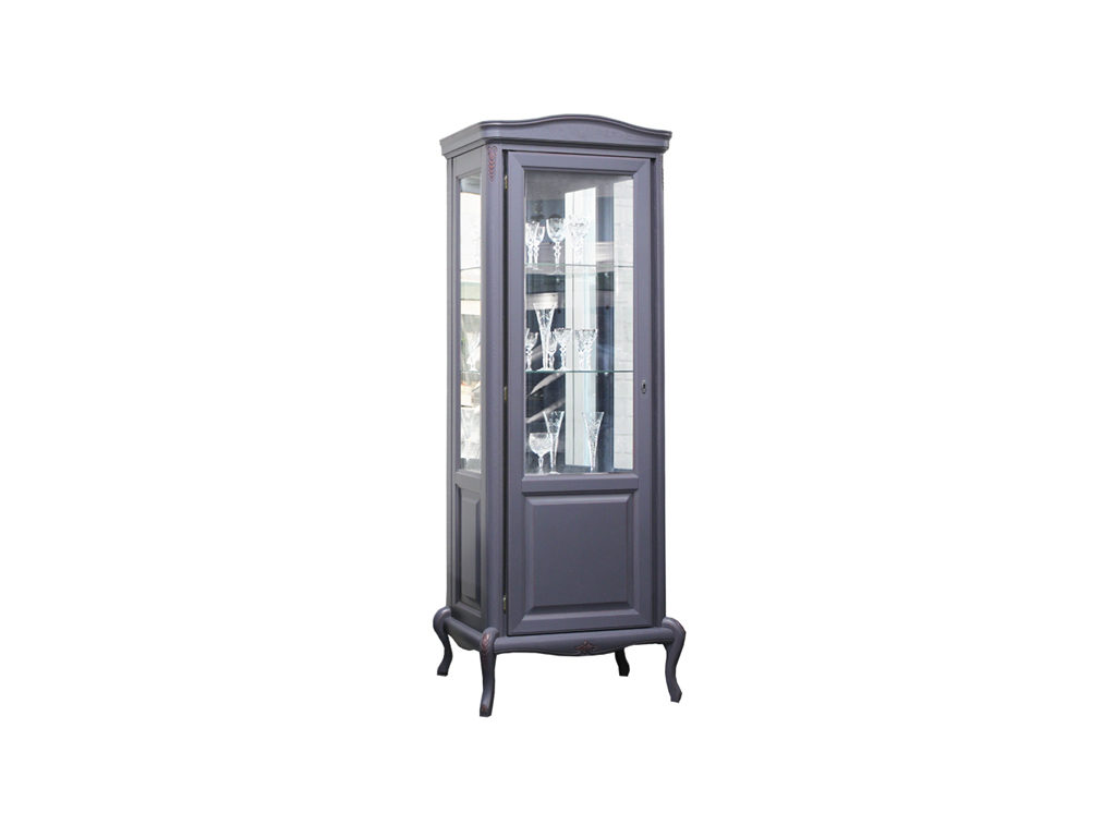 Шкаф с витриной Мокко ММ-306-01/01 Шкаф с витриной Мокко ММ-306-01/01
