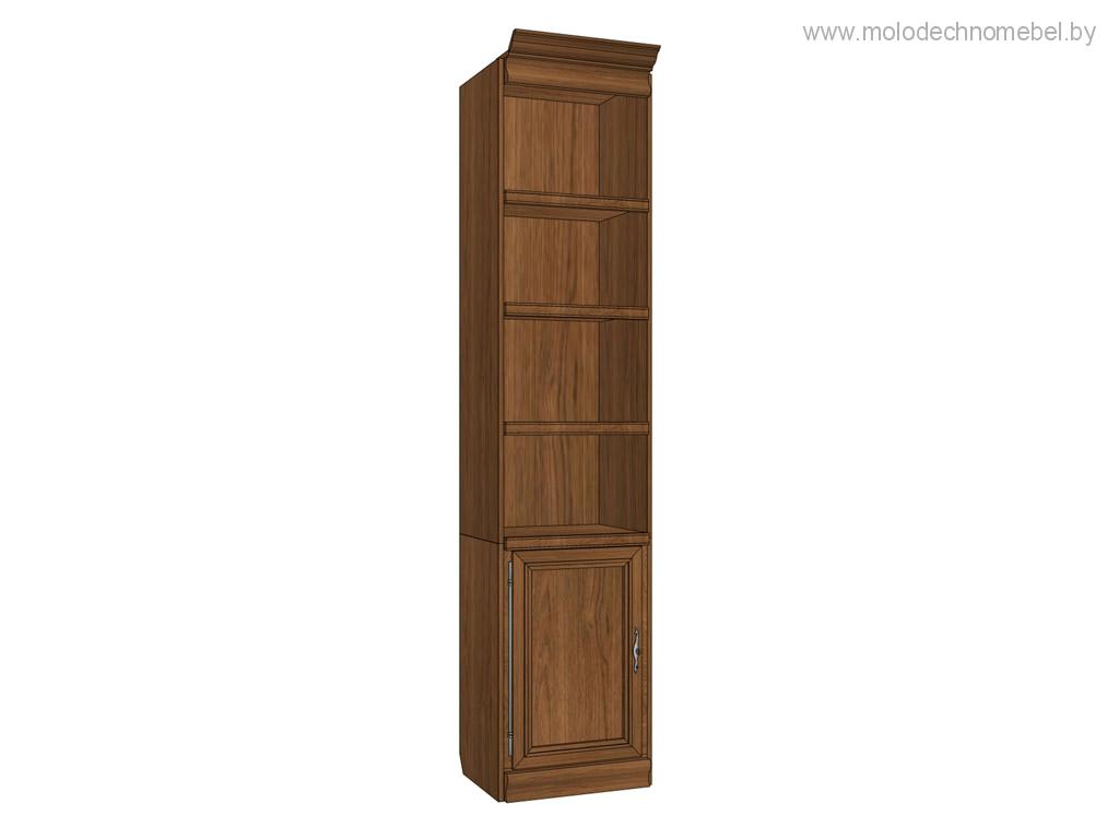 Шкаф для библиотеки Оскар ММ-218-131 - Белая эмаль с патиной Шкаф для библиотеки Оскар ММ-218-131 - Белая эмаль с патиной