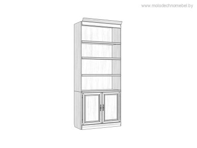 ЗАО Молодечномебель библиотеки Шкаф для библиотеки Оскар ММ-218-330