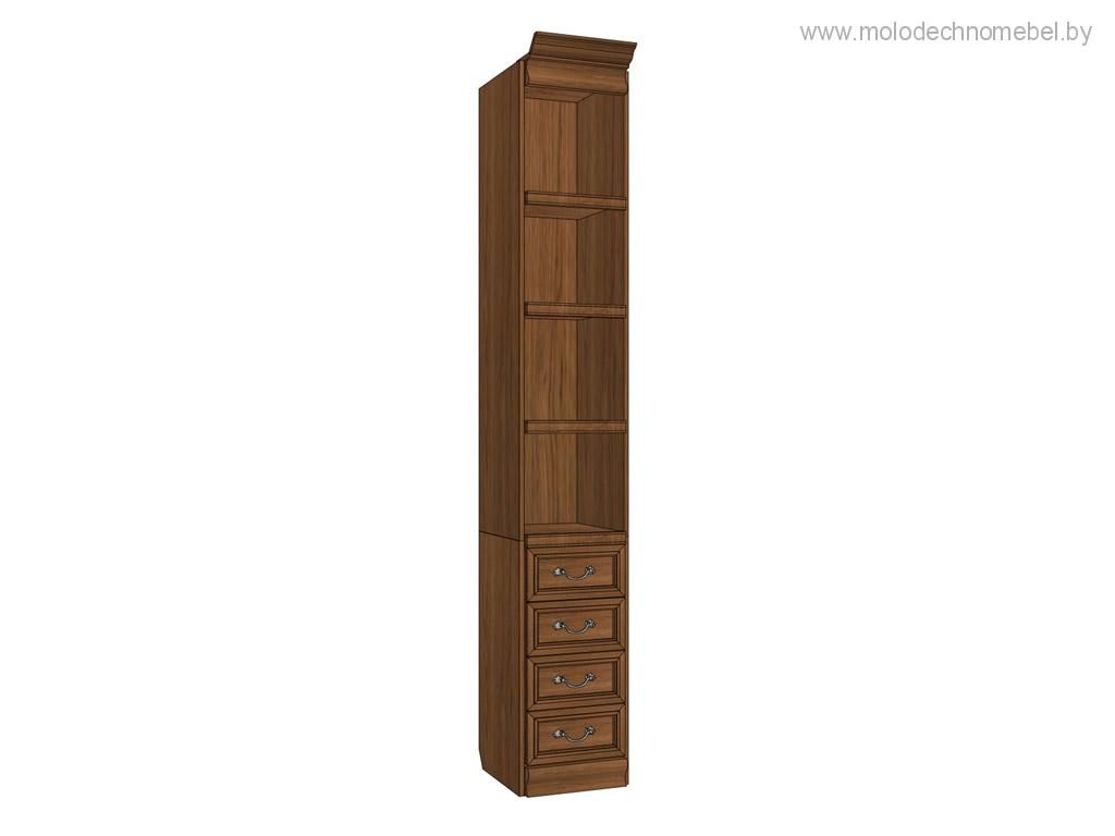 Шкаф для библиотеки Оскар ММ-218-440 - Белая эмаль с патиной Шкаф для библиотеки Оскар ММ-218-440 - Белая эмаль с патиной