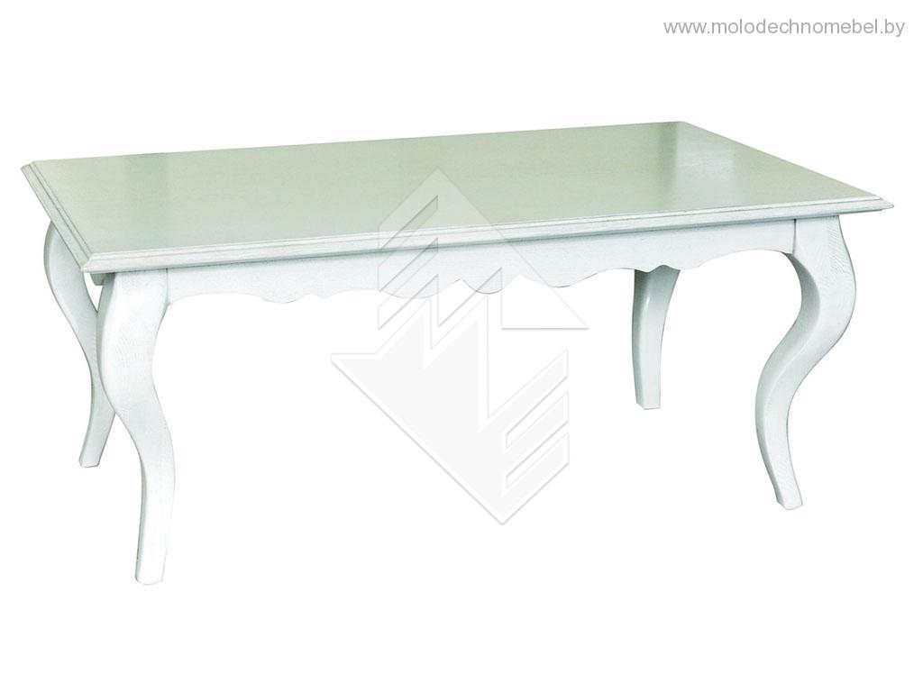 Стол журнальный Оскар ММ-210-20 - Белая эмаль с патиной Стол журнальный Оскар ММ-210-20 - Белая эмаль с патиной