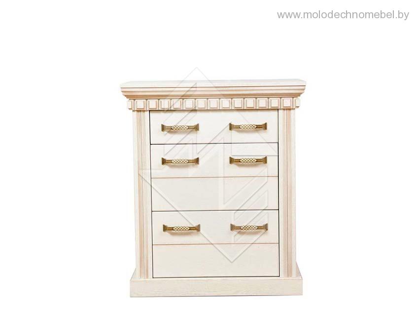 Тумба «Грация-02» пр. ВМФ-6262 - Белая эмаль золото Тумба «Грация-02» пр. ВМФ-6262 - Белая эмаль золото