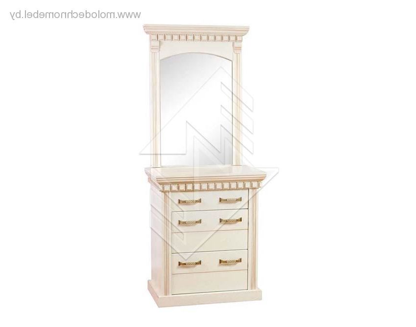 Зеркало «Грация-01» пр. ВМФ-6261 - Белая эмаль золото Зеркало «Грация-01» пр. ВМФ-6261 - Белая эмаль золото