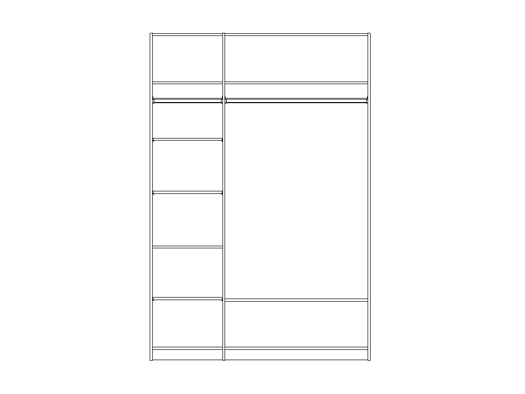 Шкаф для одежды Лорена ММ-346-01/03 Шкаф для одежды Лорена ММ-346-01/03