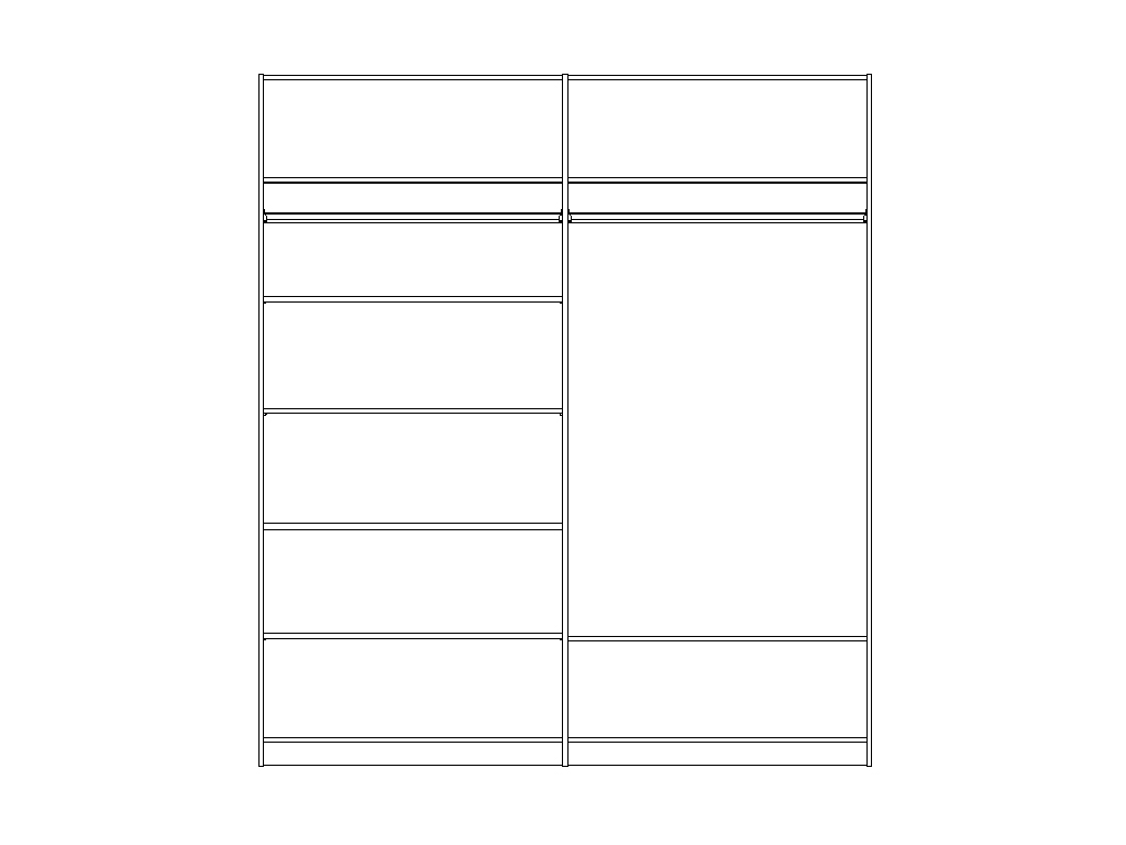 Шкаф для одежды Лорена ММ-346-01/04 Шкаф для одежды Лорена ММ-346-01/04