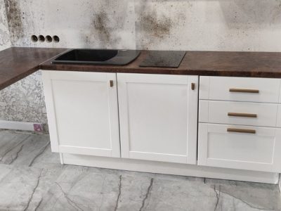 Кухня «Софья» с барной стойкой, крашение «Дуб Оксфорд»